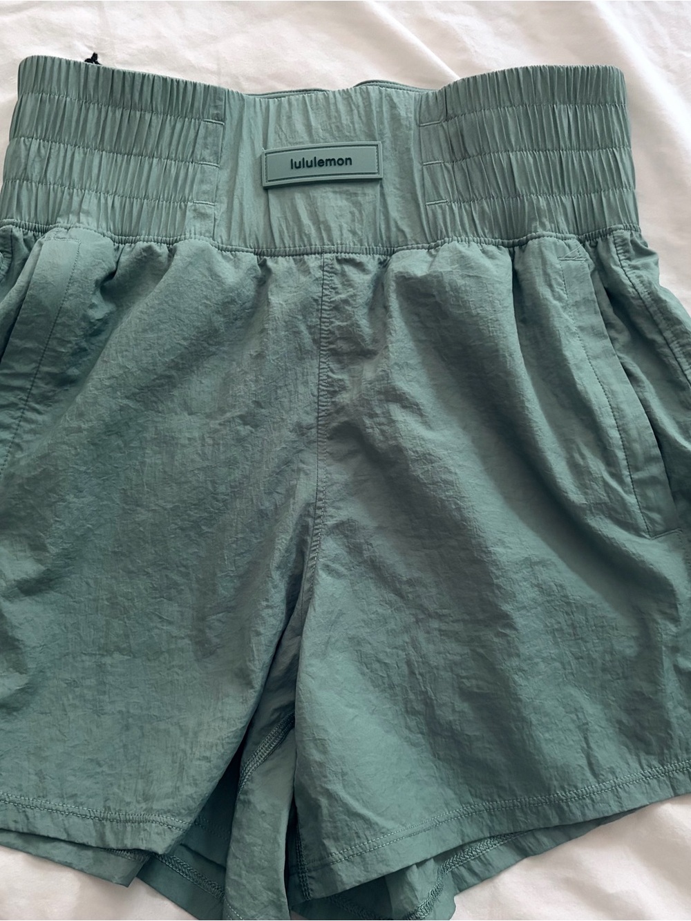 lululemon athletica Mint Green High-Waist Athletic Shorts